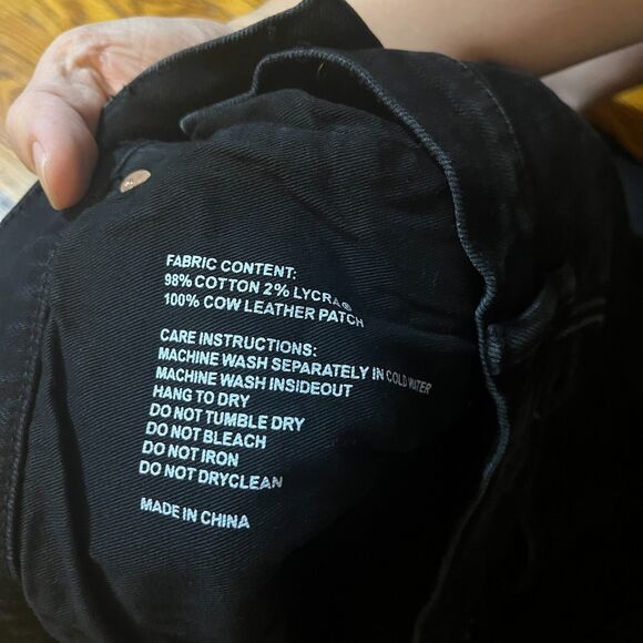 Purple Brand P001 Slim Fit Jeans Men's Size 40x34 Black Denim Frayed Hem - Picture 4 of 13